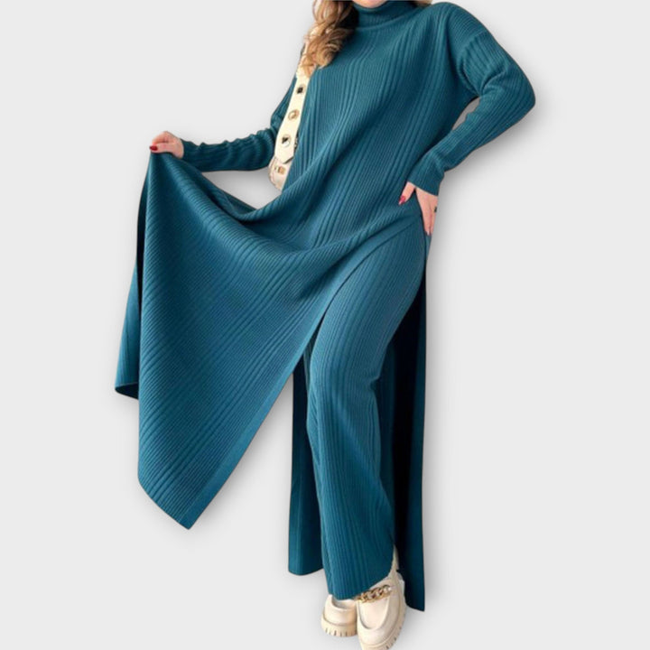 Rochie Maxi Tricotată cu Design Relaxat