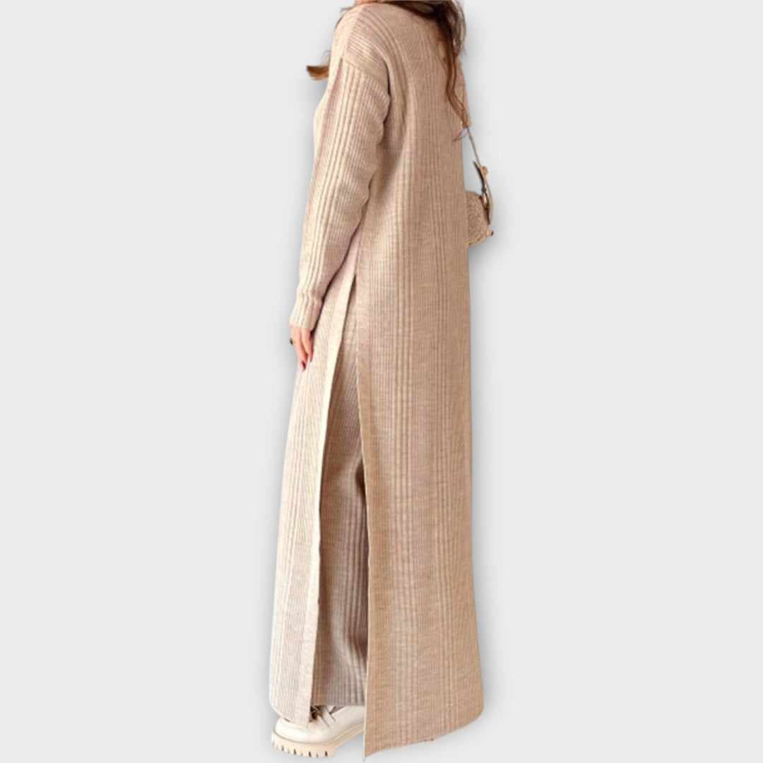 Rochie Maxi Tricotată cu Design Relaxat