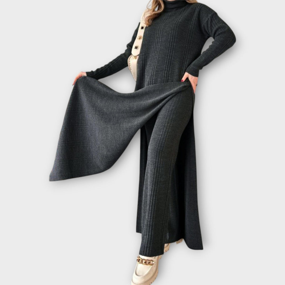 Rochie Maxi Tricotată cu Design Relaxat
