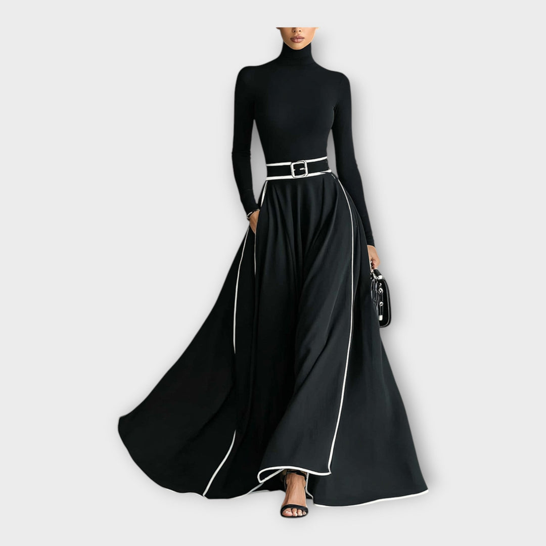 Rochie lungă cu design minimalist elegant