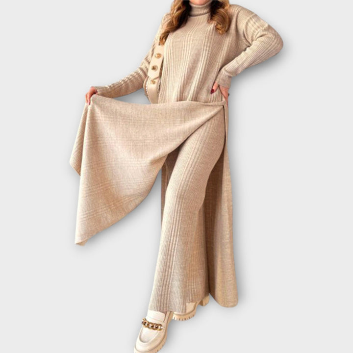 Rochie Maxi Tricotată cu Design Relaxat