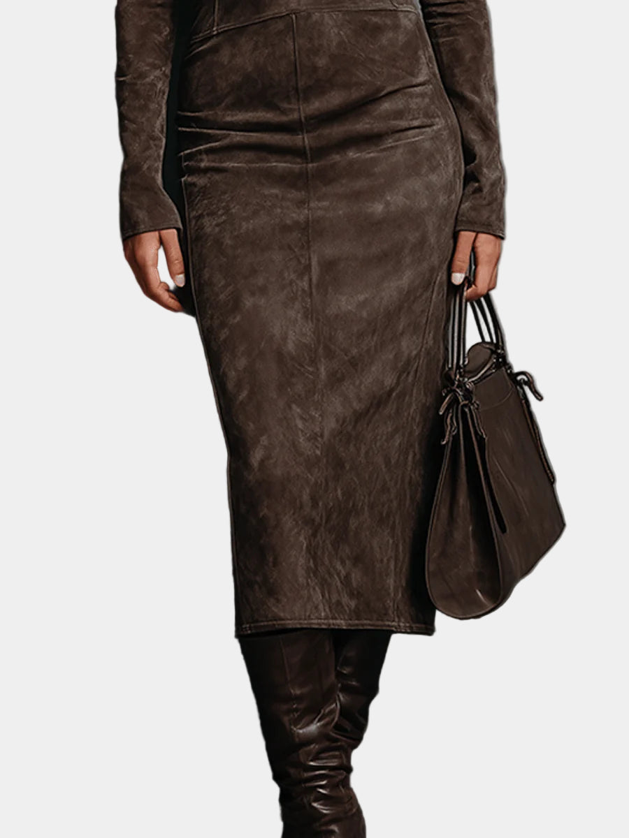 Angelică - Midi Dress in Brown