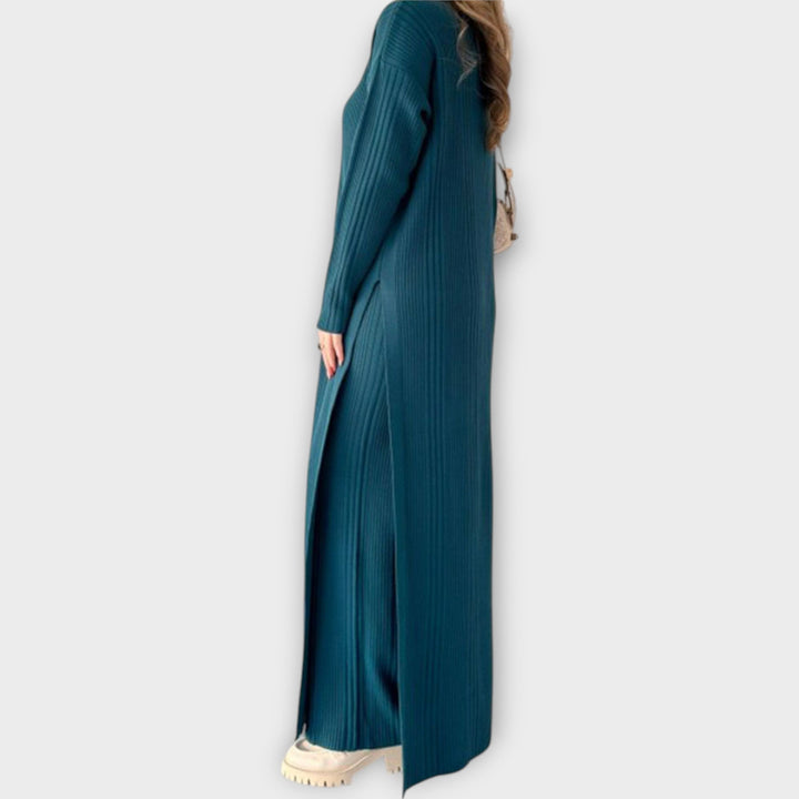 Rochie Maxi Tricotată cu Design Relaxat