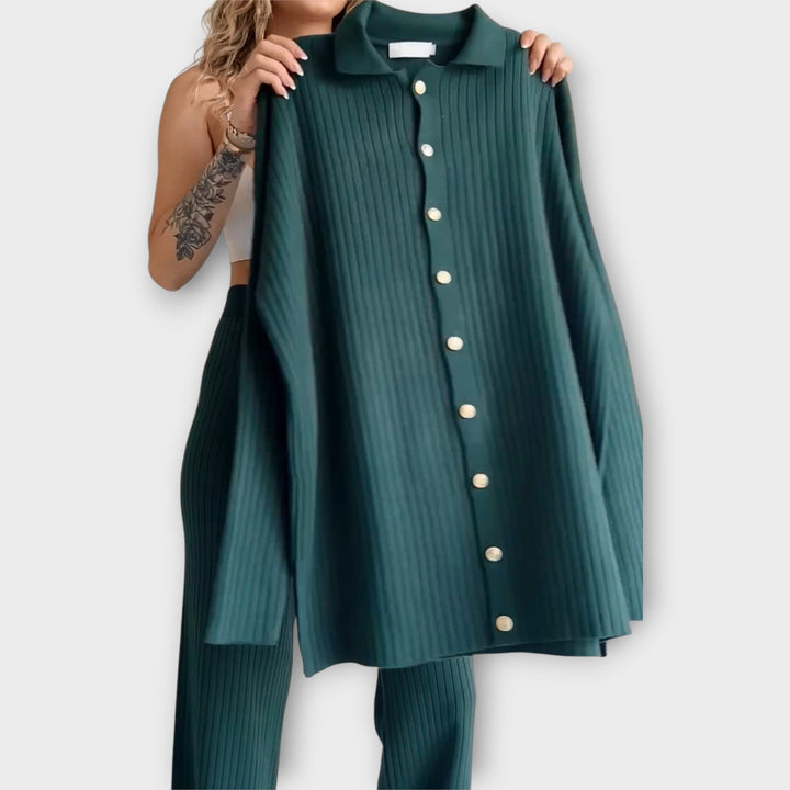 Set cu Detalii Rib și Design Elegant