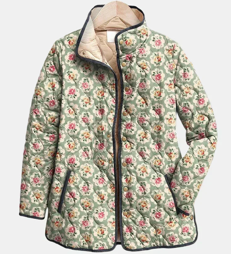DELACROIX - Geacă Amélie cu umplutură din material floral