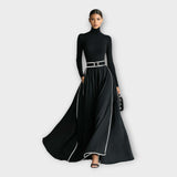 Corina - Rochie lungă cu design minimalist elegant