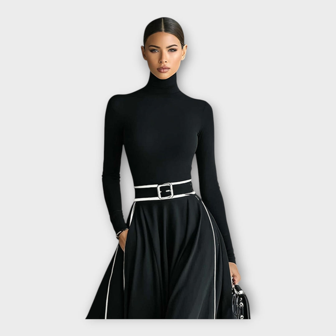 Rochie lungă cu design minimalist elegant