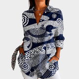 Véronique - Bluză Kust Mozaïekprint