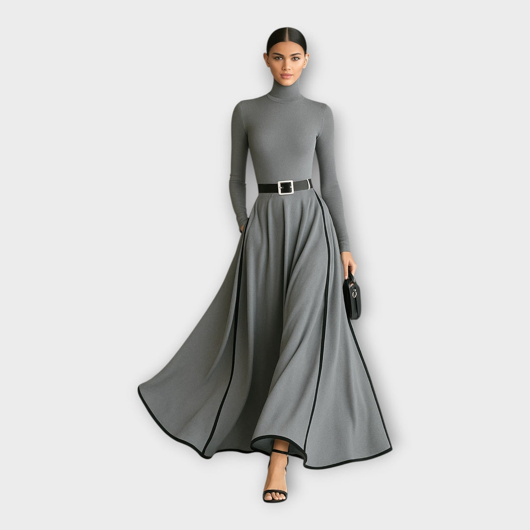 Rochie lungă cu design minimalist elegant