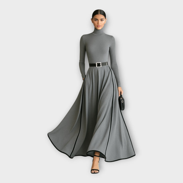 Rochie lungă cu design minimalist elegant