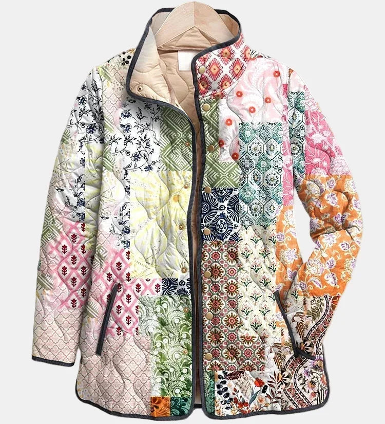 DELACROIX - Jachetă Boho Matlasată cu Patchwork Florence