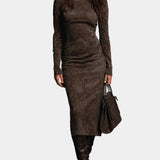 Angelică - Midi Dress in Brown
