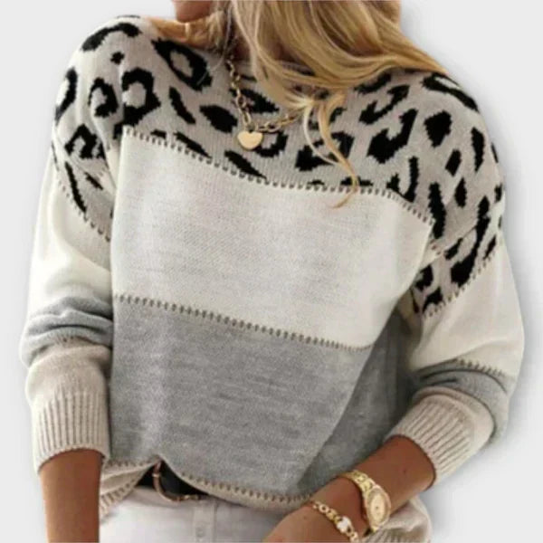 Sandra – Pulover elegant cu model leopard