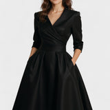 Ceryn - Rochie Midi din Satin