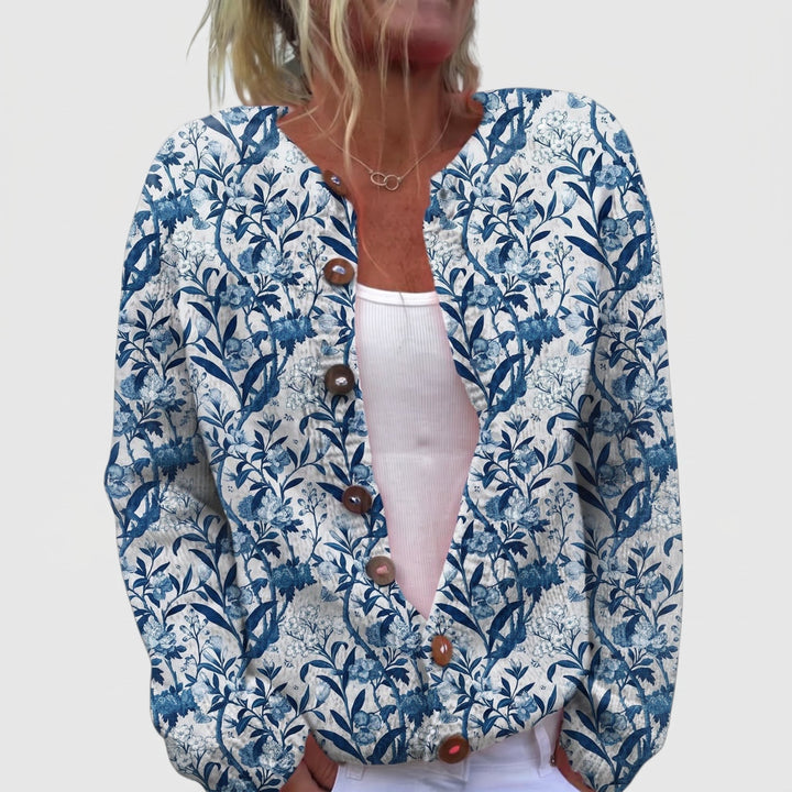 Teresa™ | Cardigan vintage cu model floral
