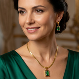 Setul Elena - eleganță în verde regal