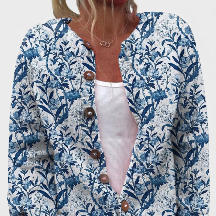 Teresa™ | Cardigan vintage cu model floral