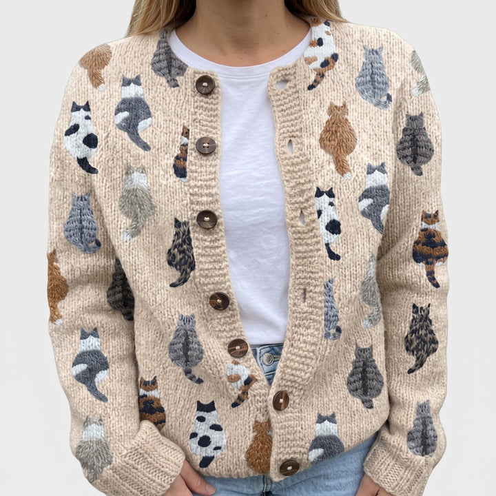 Graziella™ | Cardigan cu model de pisică