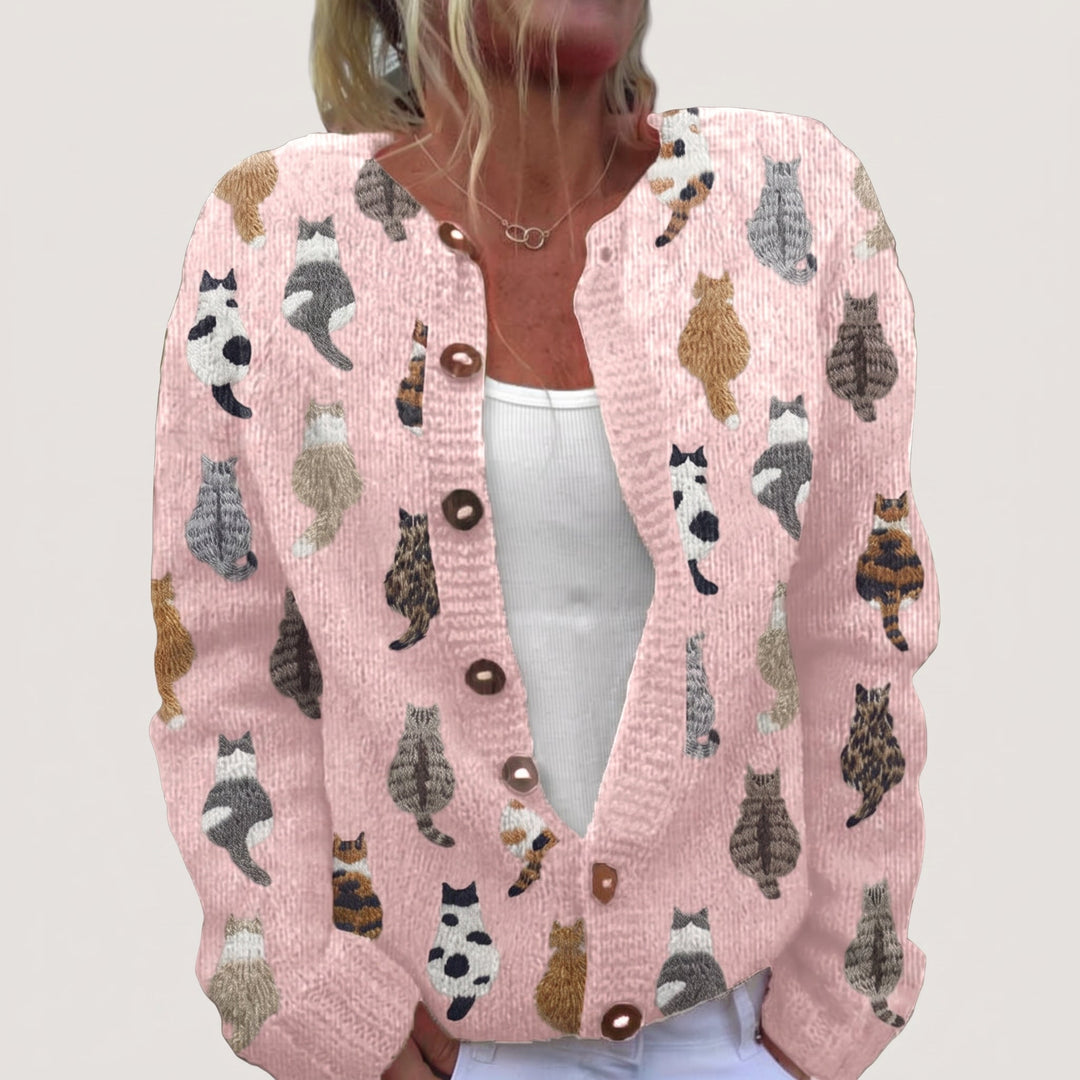 Graziella™ | Cardigan cu model de pisică