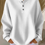 Helle - Pulover din tricot cu model de vafe
