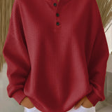 Helle - Pulover din tricot cu model de vafe