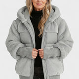 Lena - Jachetă de lux cu puf și glugă