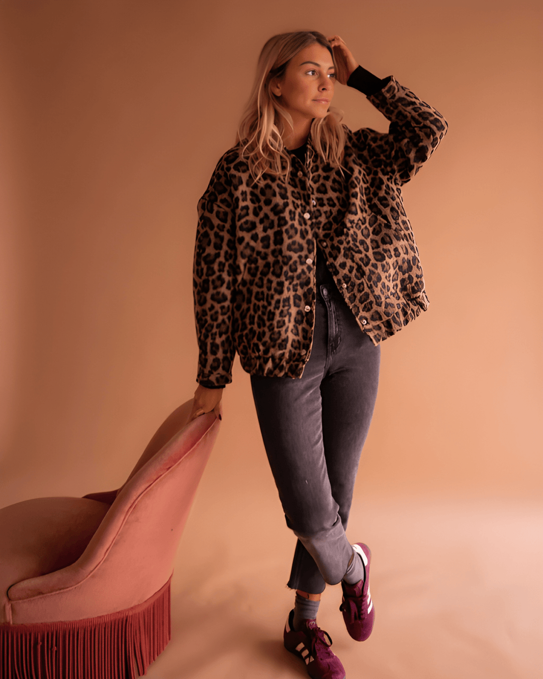 Leona | Jachetă Bomber Leopard