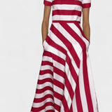 Louise - Rochie striată handmade