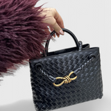 Adriana - Geantă Tricotată Indigo pentru Zilele de Vară