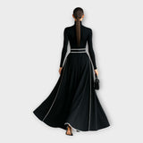 Corina - Rochie lungă cu design minimalist elegant