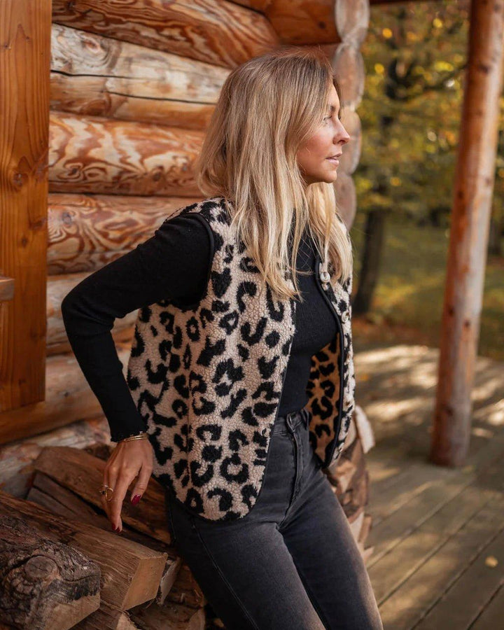 Maja | Vest cu model leopard