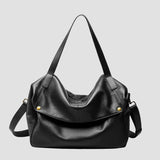 Adriani - Geantă minimalistă din piele autentică, moale, cu design retro pentru utilizare zilnică