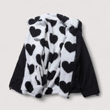 Nora - Jachetă reversibilă cu imprimeu în formă de inimă