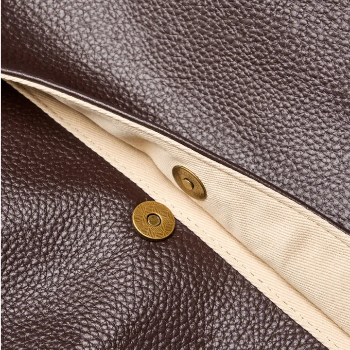 Adriani - Geantă minimalistă din piele autentică, moale, cu design retro pentru utilizare zilnică