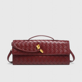 Valeria - Geantă Clutch Melanie cu Detaliu Aurie în Formă de Nod