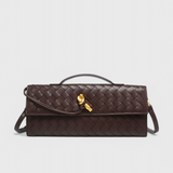 Valeria - Geantă Clutch Melanie cu Detaliu Aurie în Formă de Nod