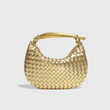 Clara - Geanta Woven Gerda cu Mâner Auriu