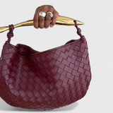 Clara - Geanta Woven Gerda cu Mâner Auriu