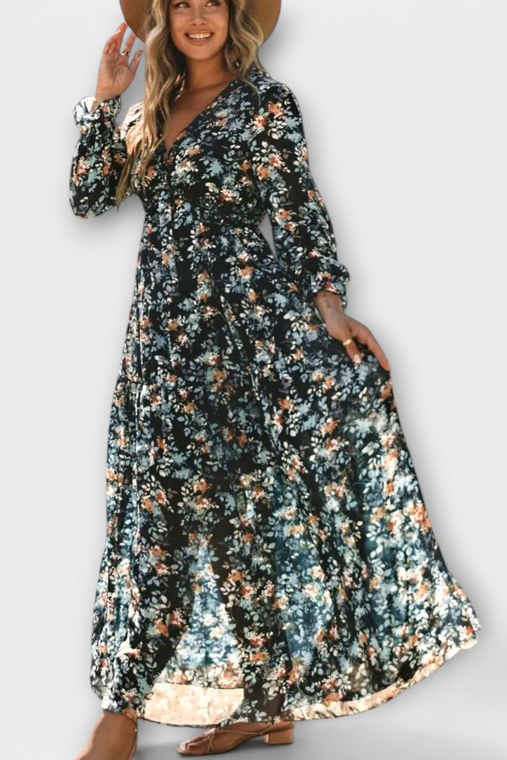 Sofia | Rochie maxi cu flori