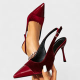 Solveig - Pantofi Stiletto din Catifea