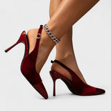 Solveig - Pantofi Stiletto din Catifea