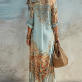 Lorna - Rochie cămașă în stil mediteranean
