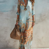 Lorna - Rochie cămașă în stil mediteranean