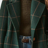 Yrsa - Palton elegant din tweed cu model în carouri