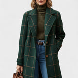 Yrsa - Palton elegant din tweed cu model în carouri