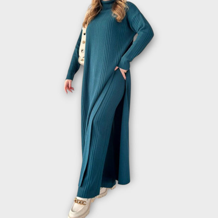 Rochie Maxi Tricotată cu Design Relaxat