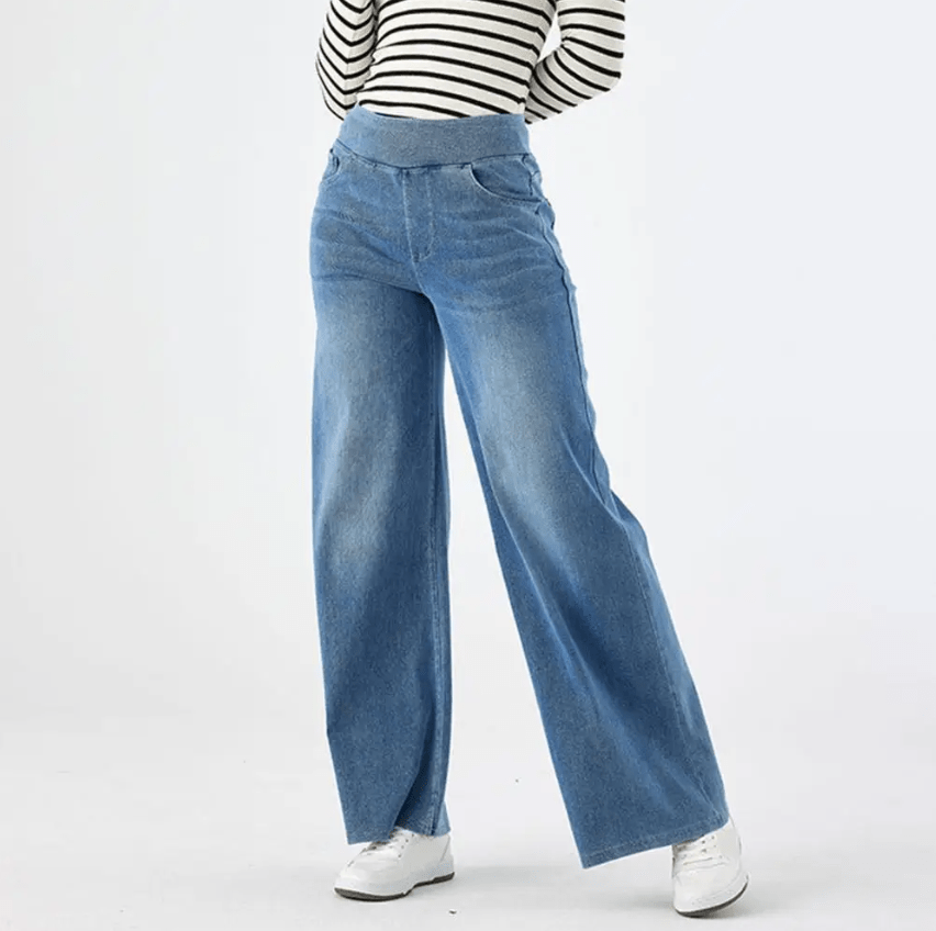 Pantaloni Relaxați cu Talie Elastică