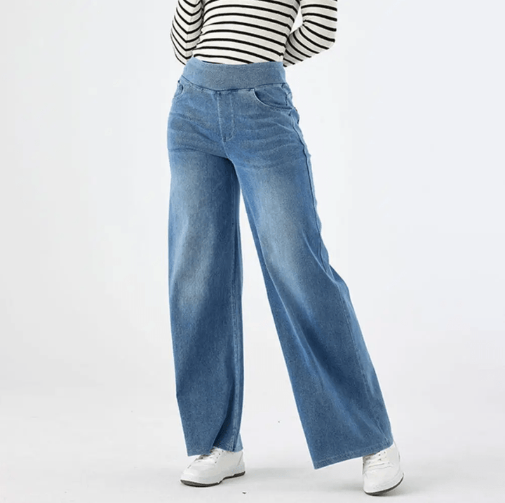 Pantaloni Relaxați cu Talie Elastică