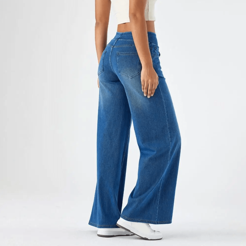 Pantaloni Relaxați cu Talie Elastică