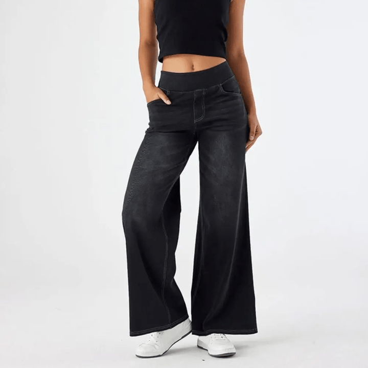 Pantaloni Relaxați cu Talie Elastică